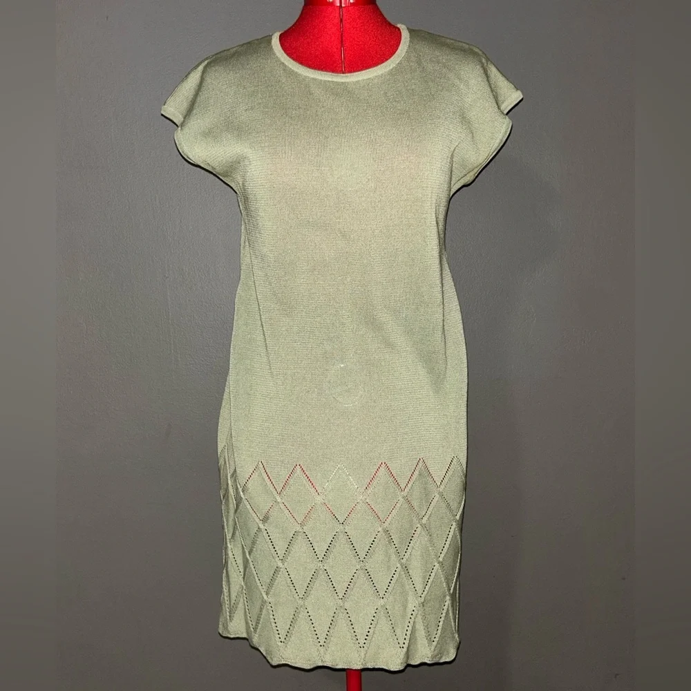 Christian Dior Vintage Green Knit Dress size Medium Christian Dior Vintage Green Knit Dress size Medium